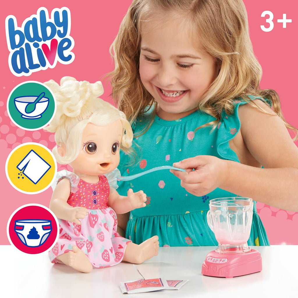 Baby Doll with Toy Blender, Blonde Hair Y39307
