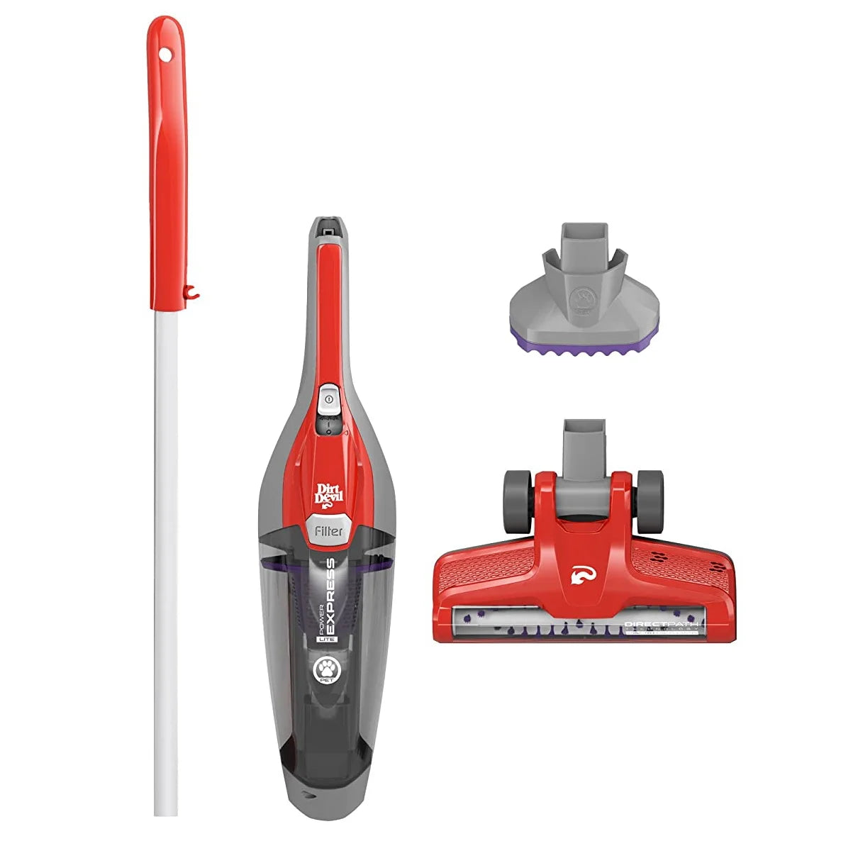 Red 3-in-1 Corded Stick Vacuum Cleaner V44017
