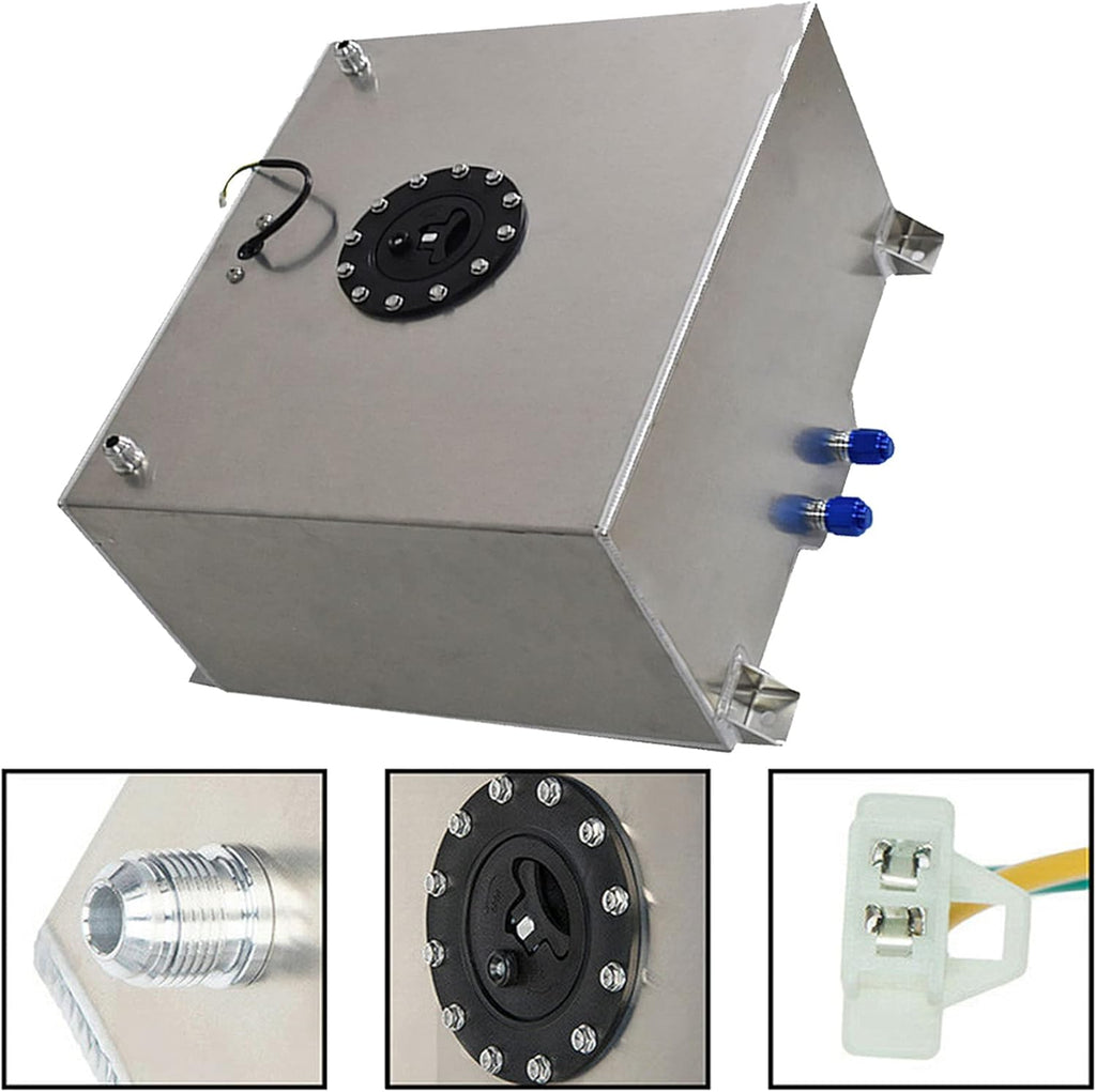 15 Gallon Polished Aluminum Fuel Cell Tank with Level Sender S608363