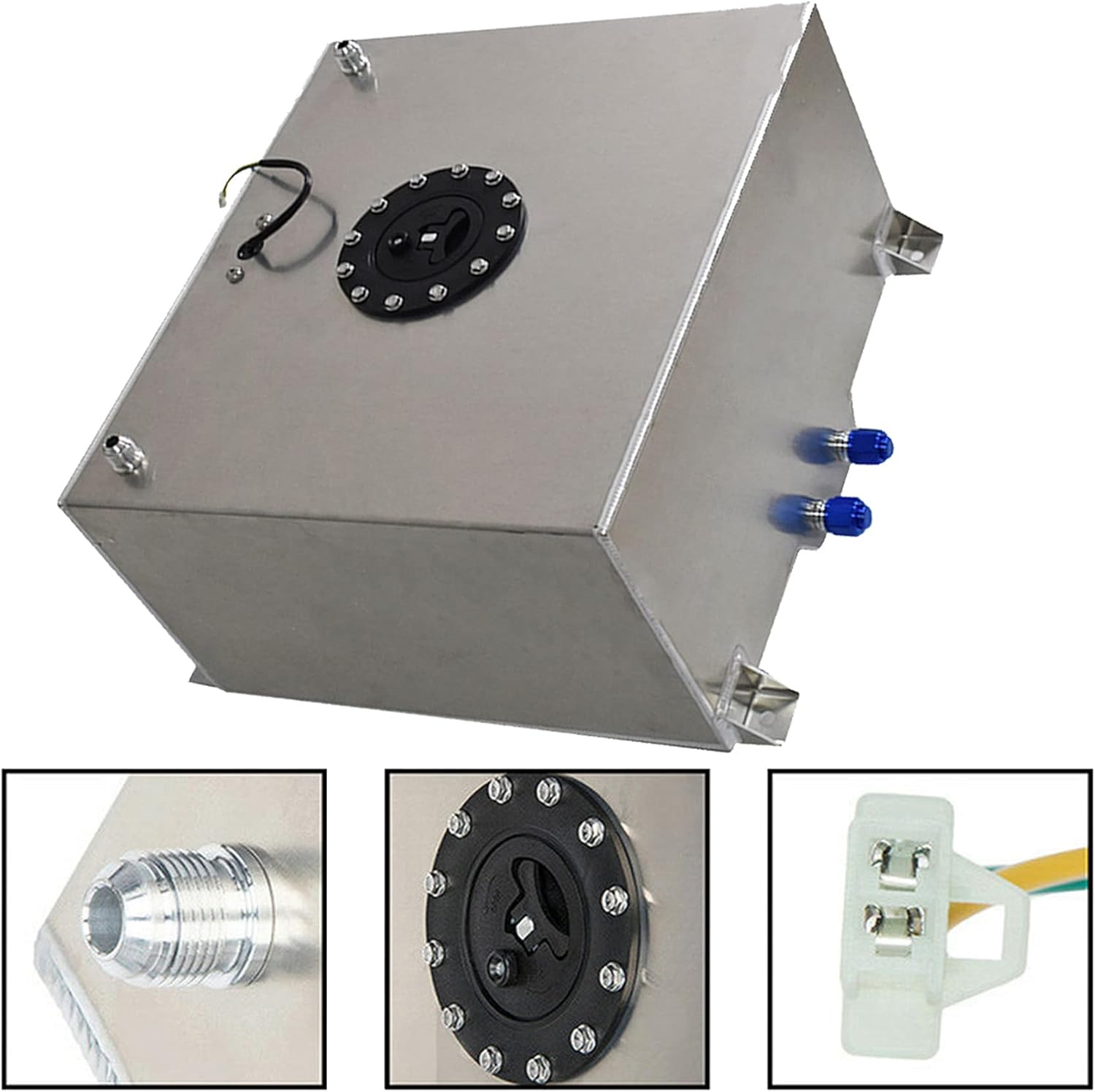 15 Gallon Polished Aluminum Fuel Cell Tank with Level Sender S608363