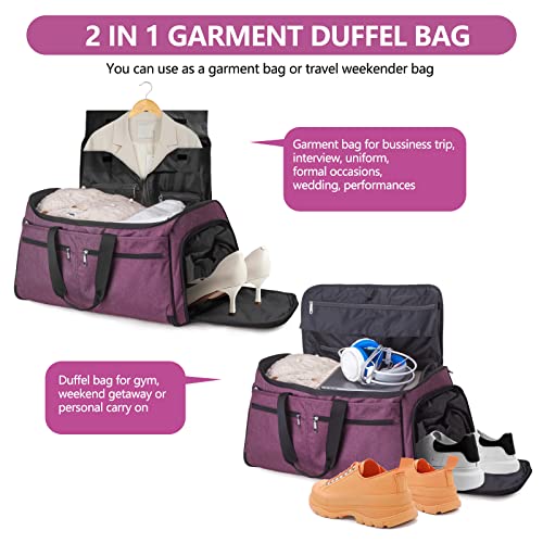 Carry on Garment Bag with Shoe Compartment and Detachable Shoulder Strap Z939361