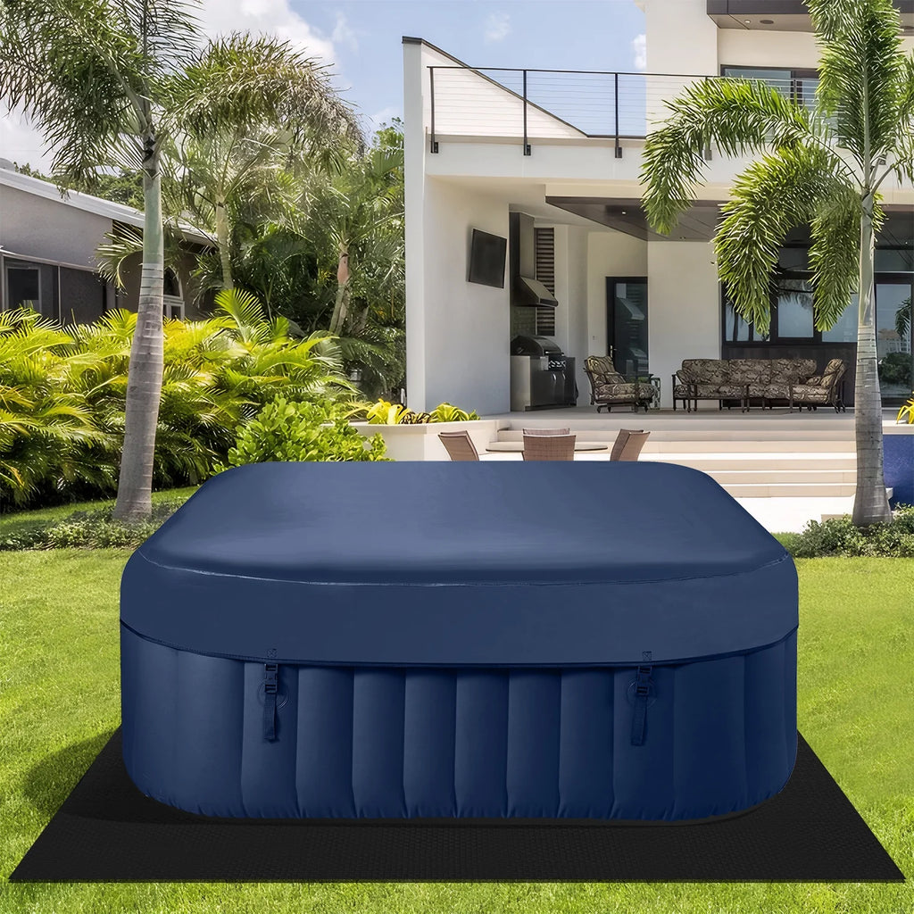 Inflatable Hot Tub with 130pcs Jet, Lockable Cover, Storage Bag D15911