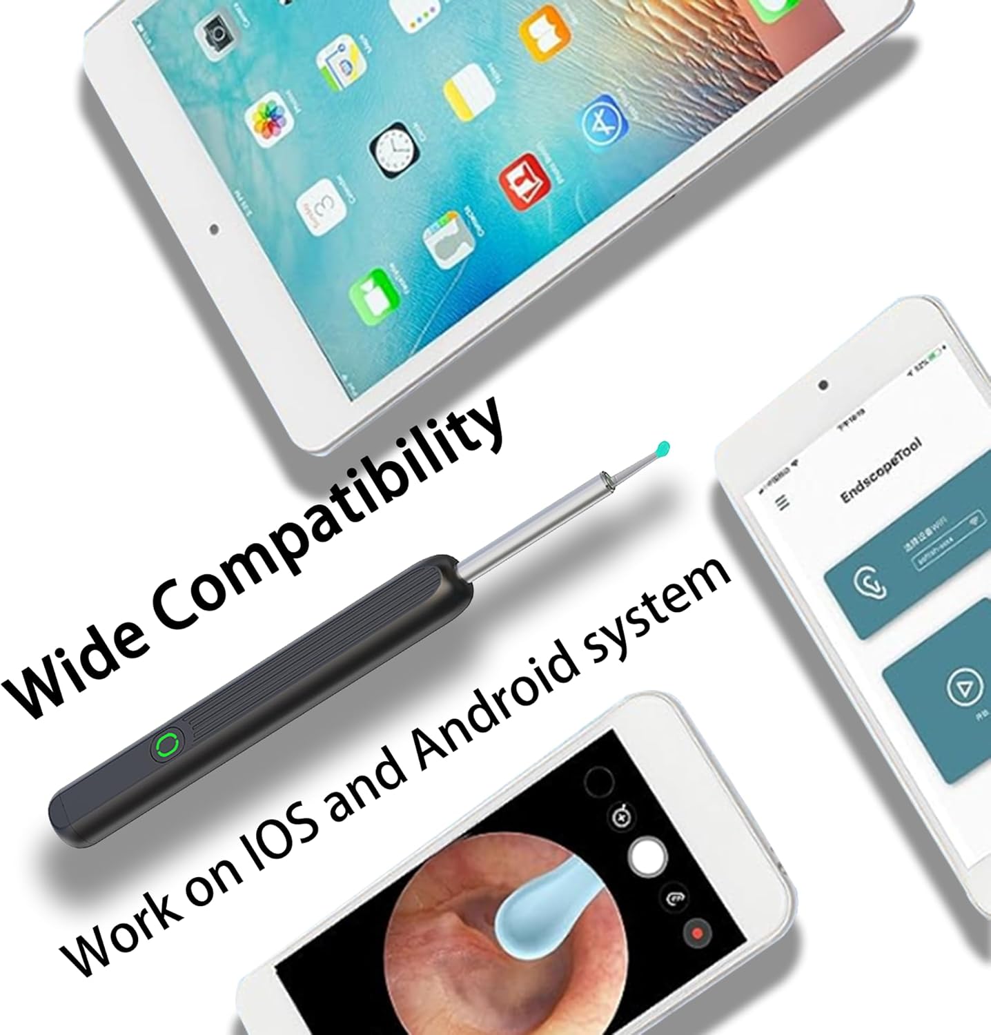 Ear Endoscope with LED Lights 1080P HD Camera Otoscope M938