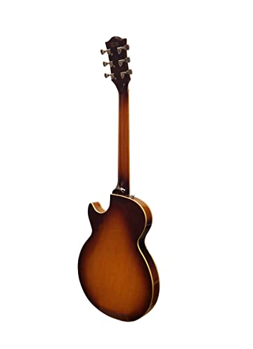 Tobacco Sunburst Jazz Solid Hollow-Body Electric Guitar G348