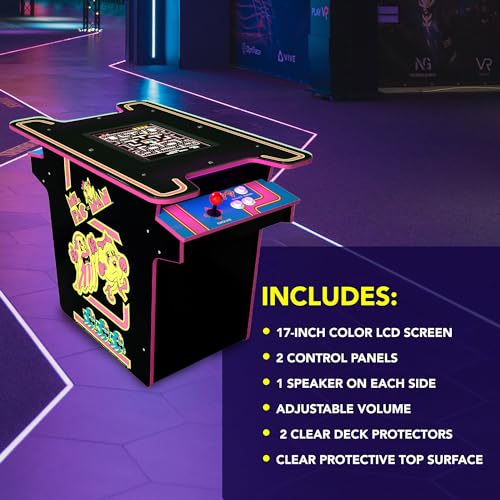 Black 17-Inch LCD Arcade Table with 12 Games I65337