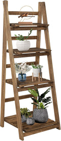 Light Brown 4 Tier Ladder Shelf Q905961