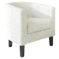 Linen Round Accent Barrel Chair with Flared Legs M258312
