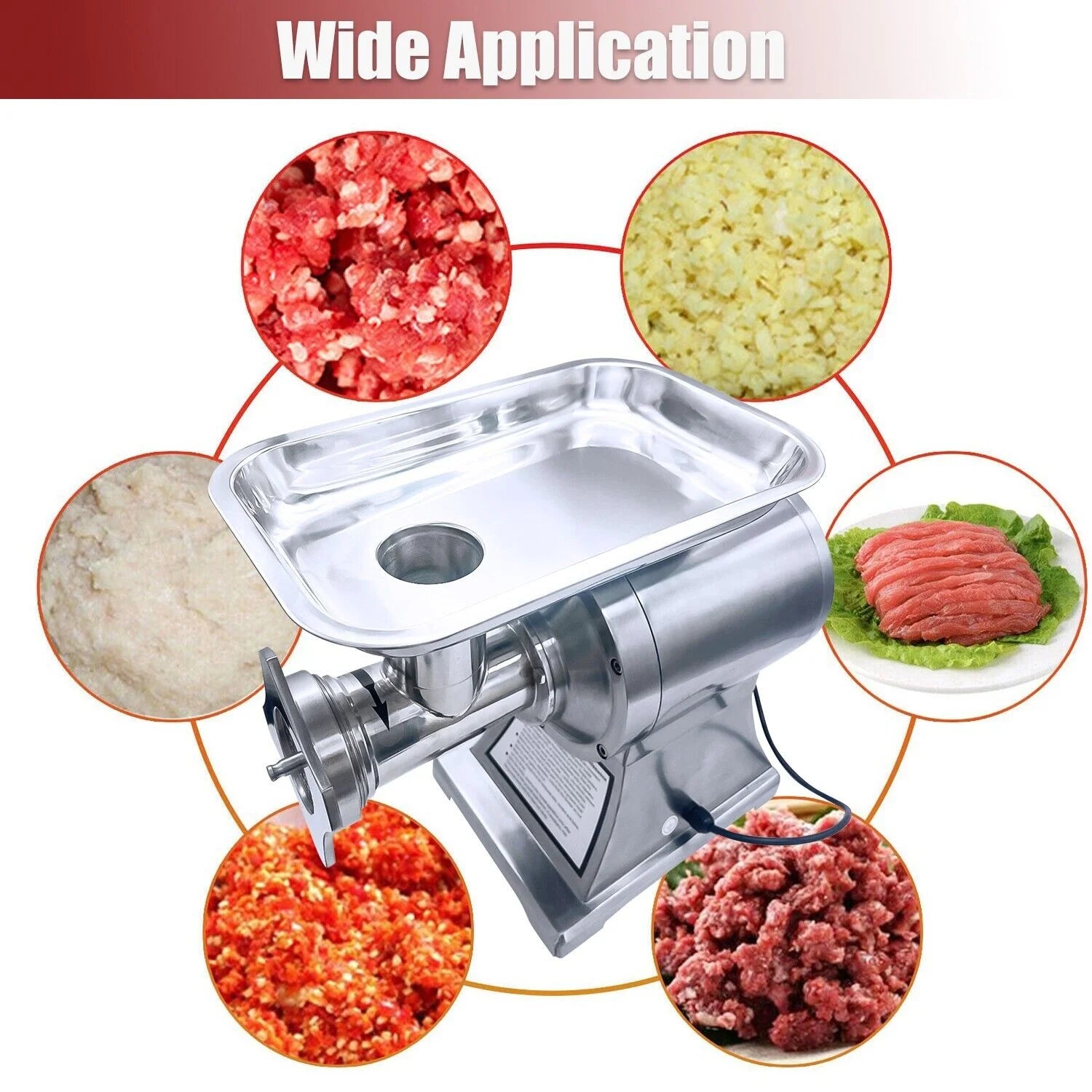 1100W Stainless Steel Commercial Electric Meat Grinder H413873