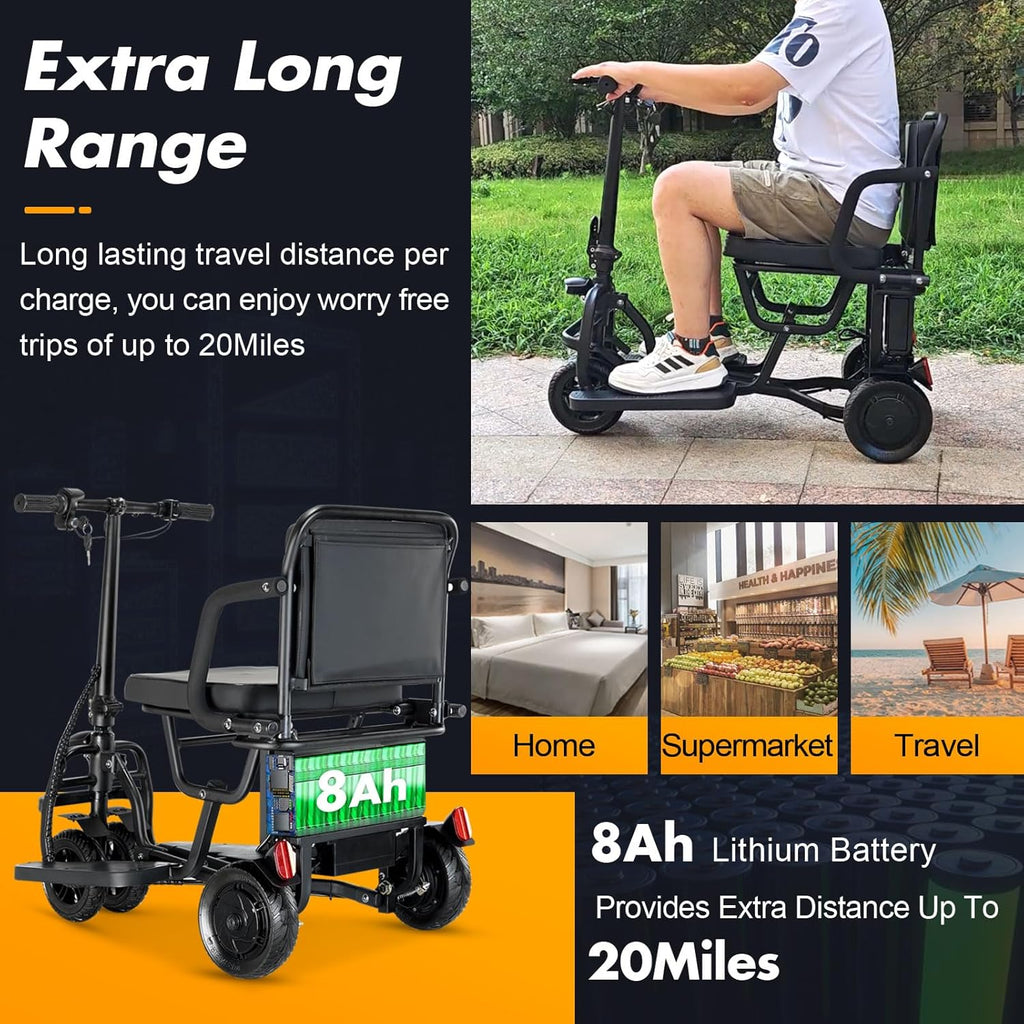 Ultra Lightweight Folding Electric Scooter with Seat K1225