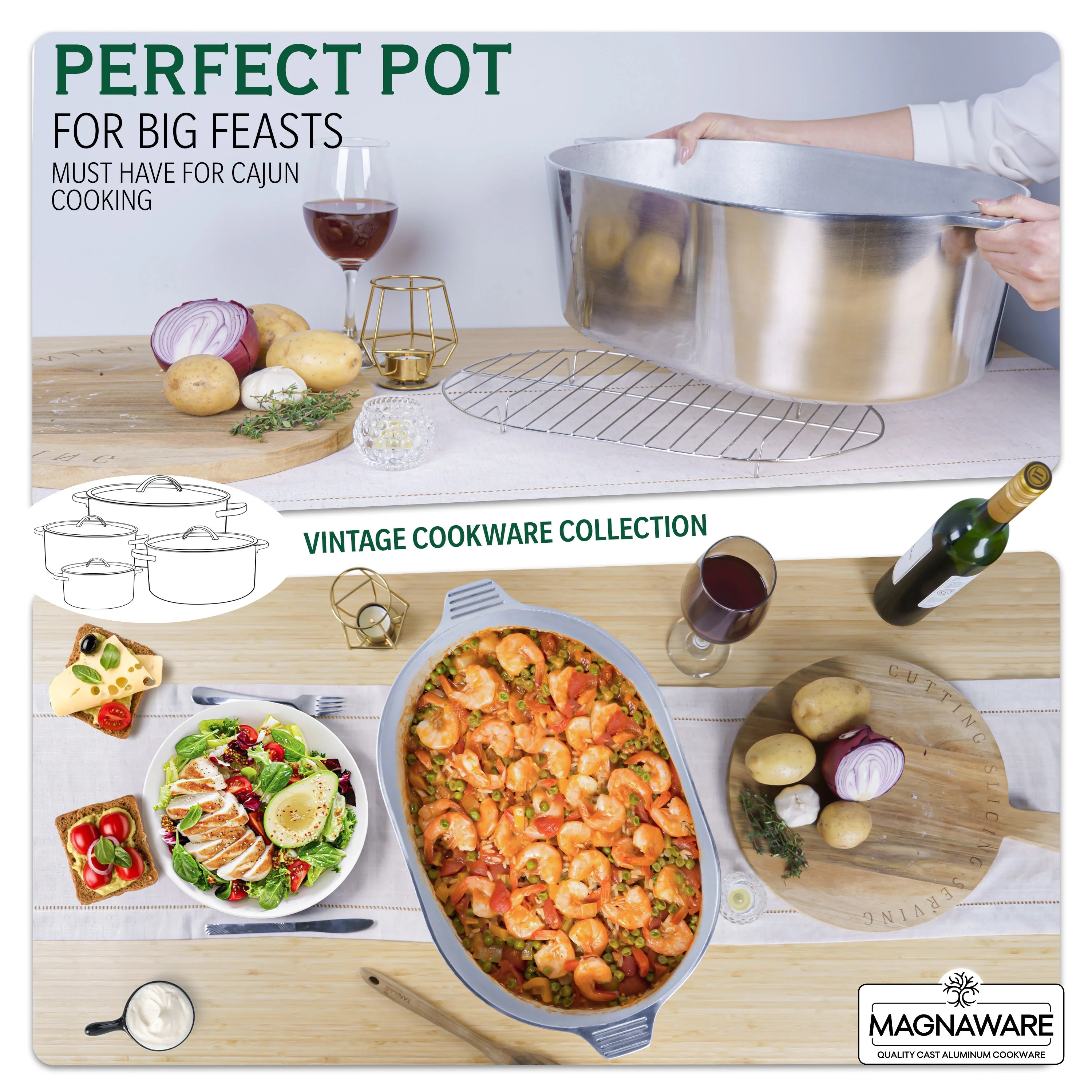 12.6 Quart Cast Aluminum Oval Dutch Oven W455060