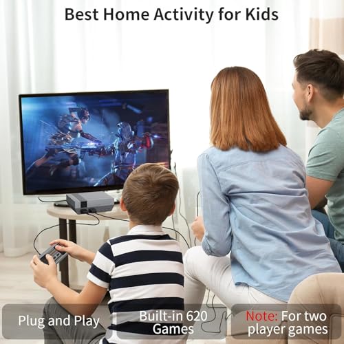 620 Classic Games Handheld Video Game Console with AV Output and Dual Controllers Q55264