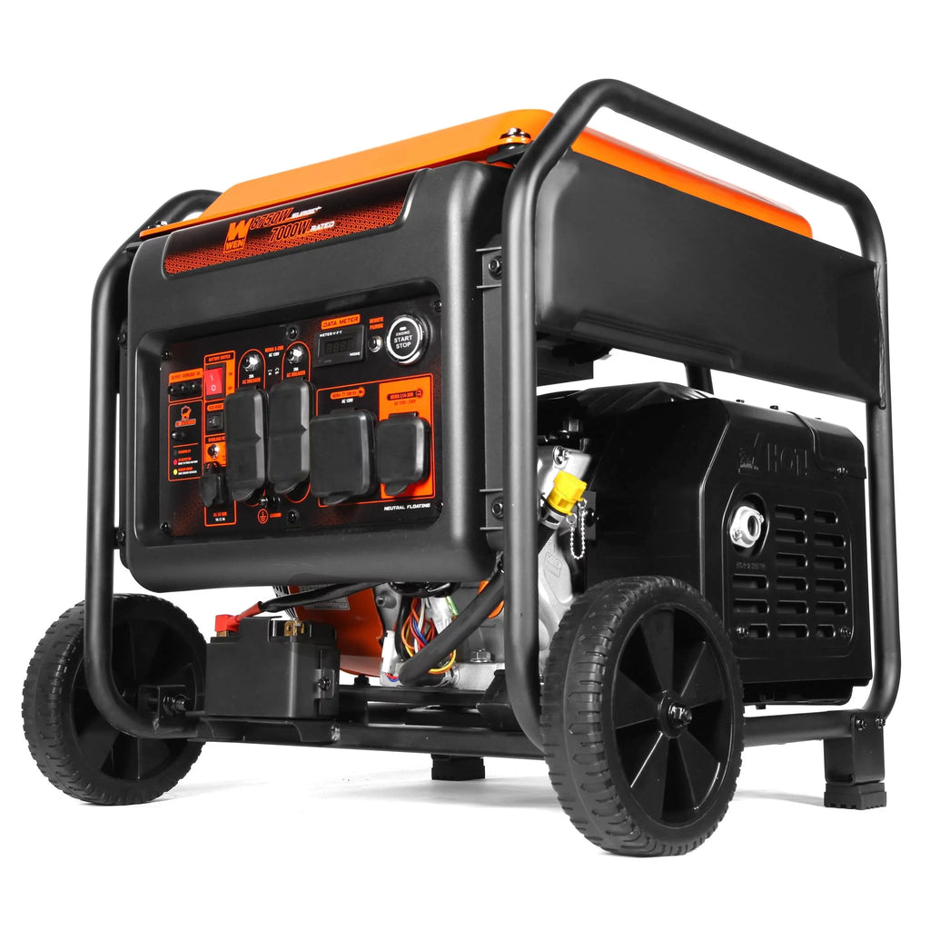 8750-Watt Dual Fuel Open Frame Inverter Generator with Remote Electric Start E15338