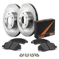 Rear Brake Kit with Geomet Coated Disc Brake Rotors and Ceramic Brake Pads O2602