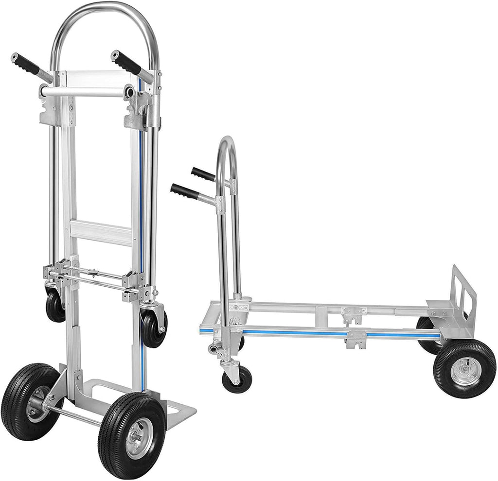 Heavy Duty Convertible Aluminum Hand Truck Dolly with Rubber Wheels C9285