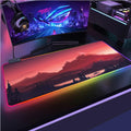 Pink Mountain Forest Landscape Gaming RGB Mouse Pad 500X1200MM P718