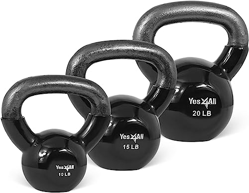 Vinyl Coated Kettlebell Weight Set S7372