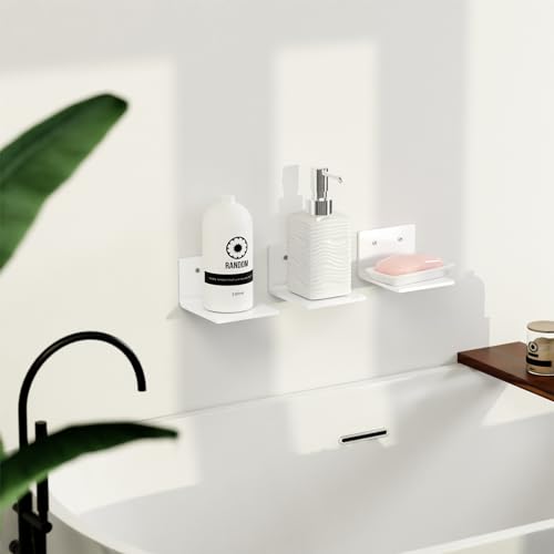 White Acrylic Wall Shelf Set of 2 O60265
