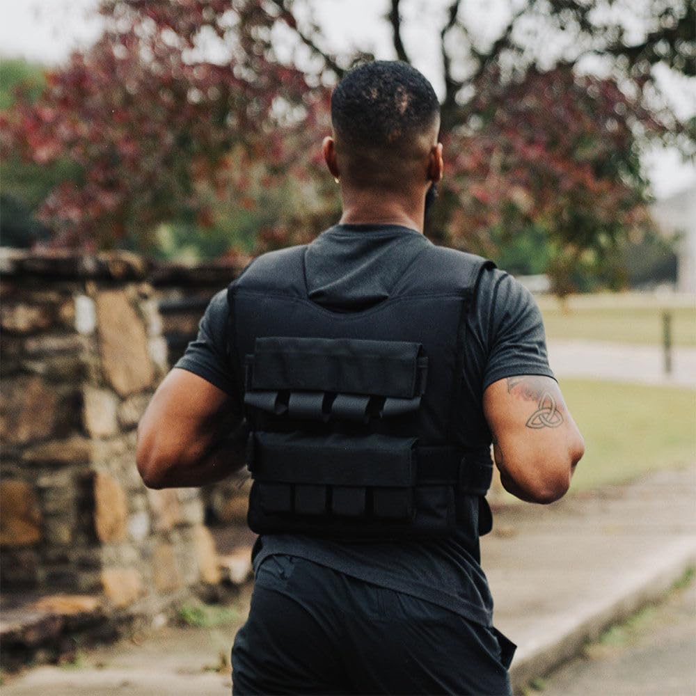 40 LB Adjustable Weight Vest with 2.5 LB Solid Cast Iron Weights S518