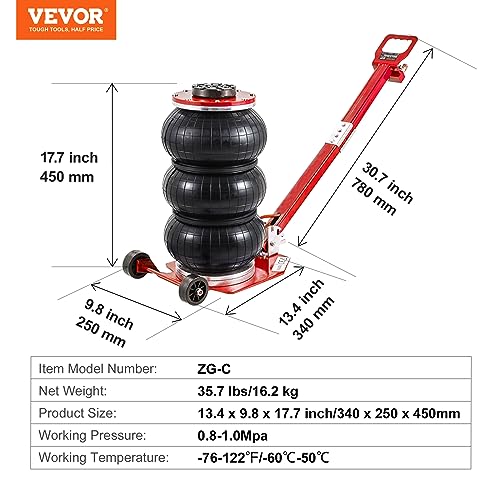 3 Ton Triple Bag Air Jack with Six Steel Pipes P20344
