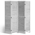 Light Grey 4 Panel Folding Wood Room Divider R484052