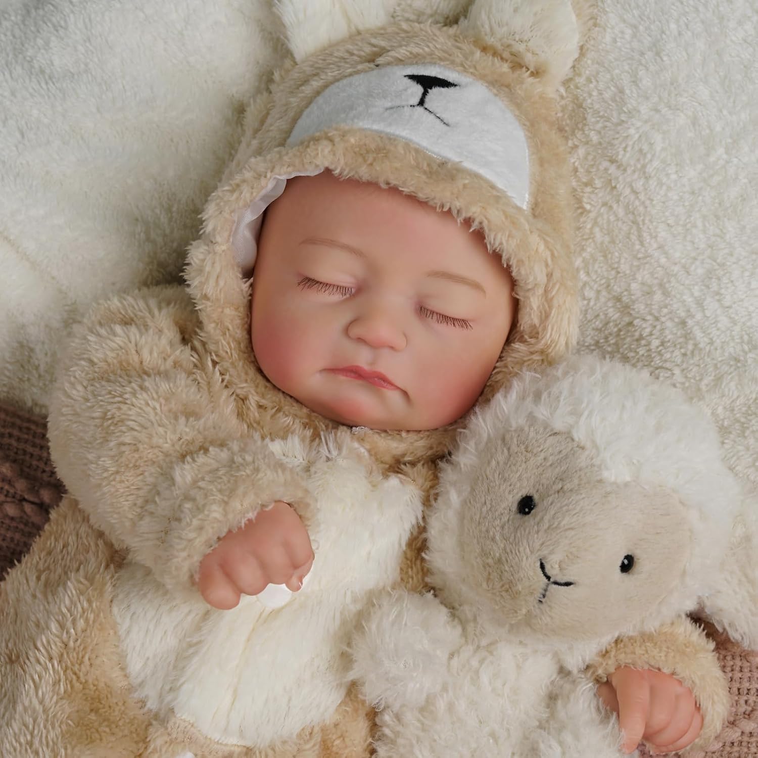 20 inch Soft Body Realistic Newborn Baby Dolls with Feeding Kit & Clothes Accessories L14988