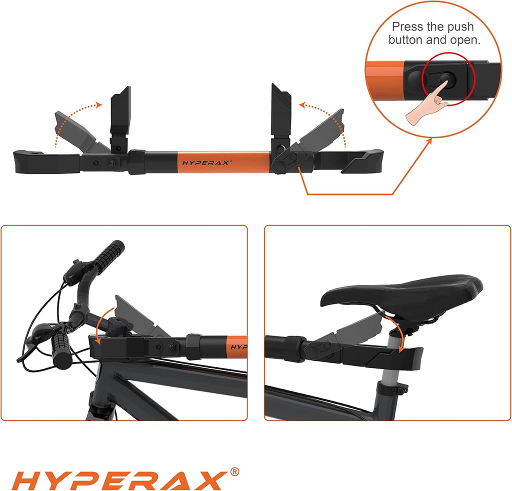 Platform Bike Rack for 2" Hitch Fits Up to 2 X 70 lbs Bike with Up to 5" Fat Tires B75185