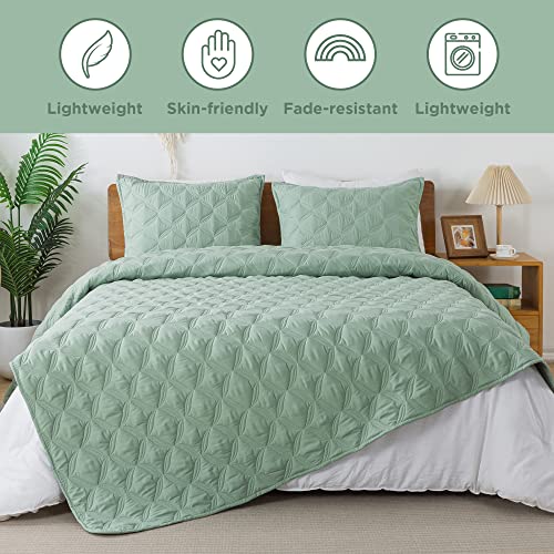 Twin Size Teal Summer Quilt Comforter 2 Pieces M774
