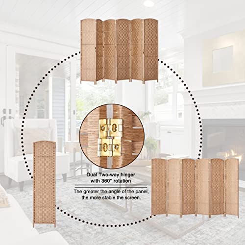 Light Beige 8 Panel Room Divider T84754