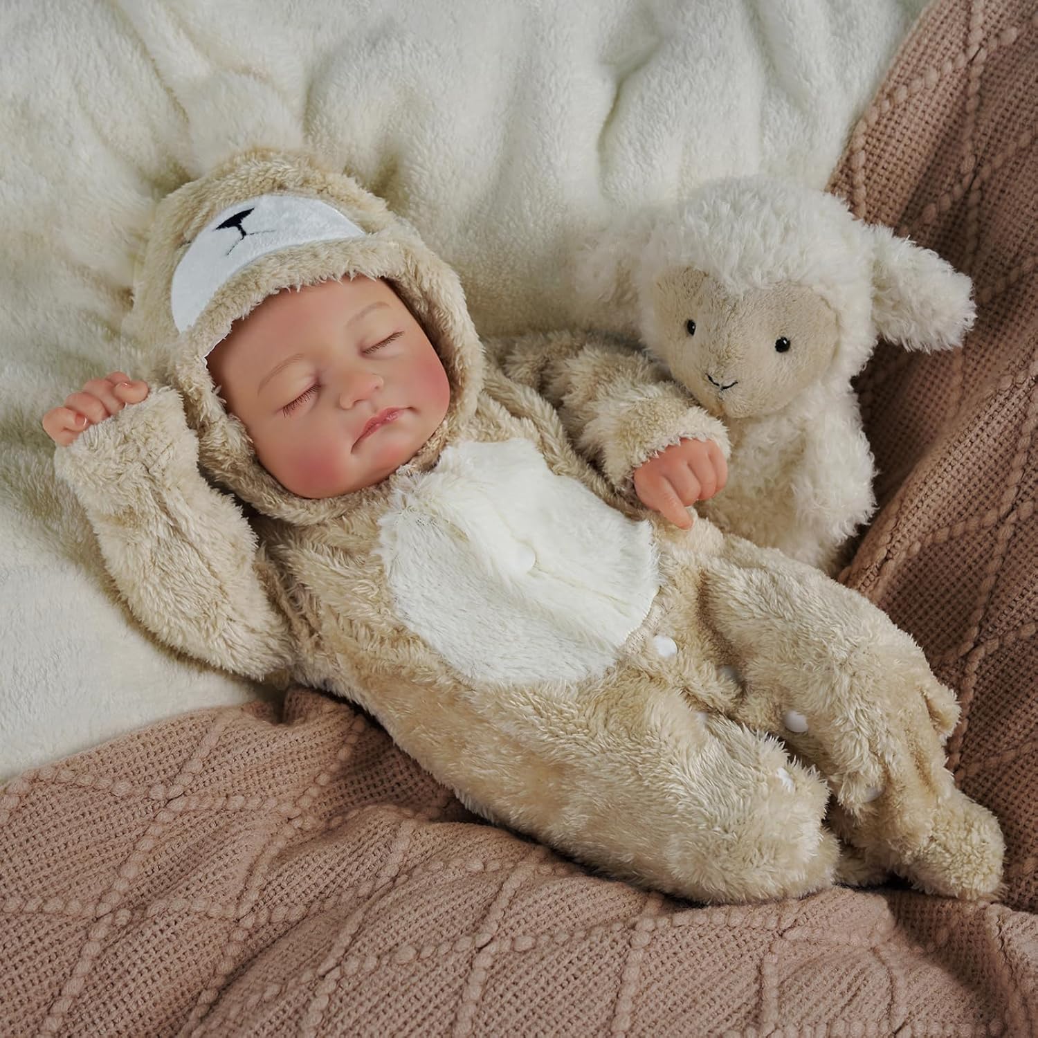 20 inch Soft Body Realistic Newborn Baby Dolls with Feeding Kit & Clothes Accessories L14988