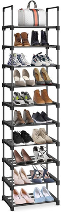 10 Tiers Tall Narrow Metal Shoe Rack L234126