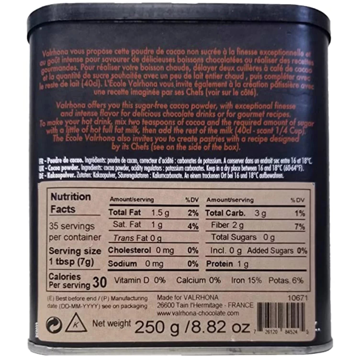 Pure Cocoa Powder 8.8 oz. I463