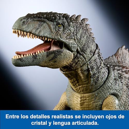Giganotosaurus Dinosaur Figure, 21 Articulations, Glass Eyes, Wired Tail, Posable Tongue W949058